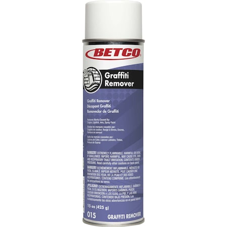 Betco Graffiti Remover, Spray, Flammable, 15 oz Net Wght, , PK 12 BET0152300CT